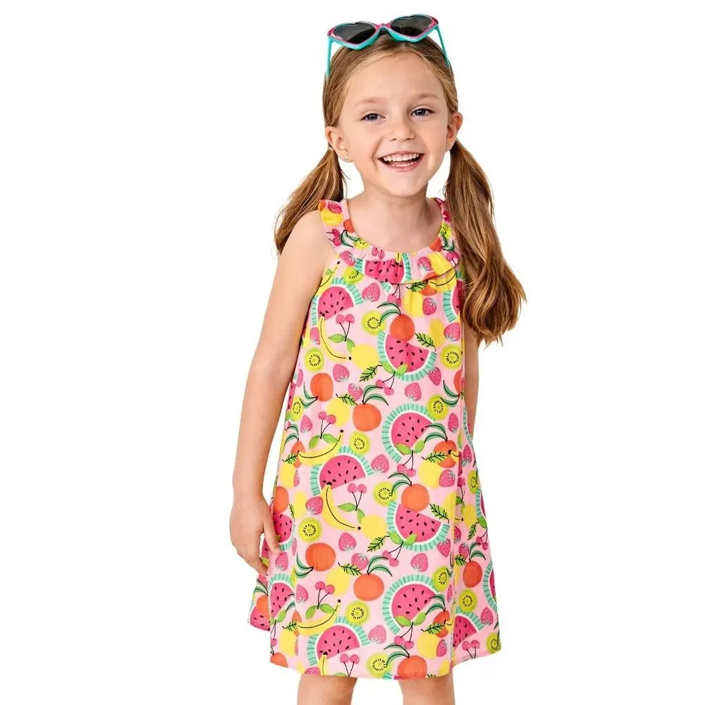 Girls Gymboree Fruits Summer Fall Lightweight Dress Size 7 NEW without Tags